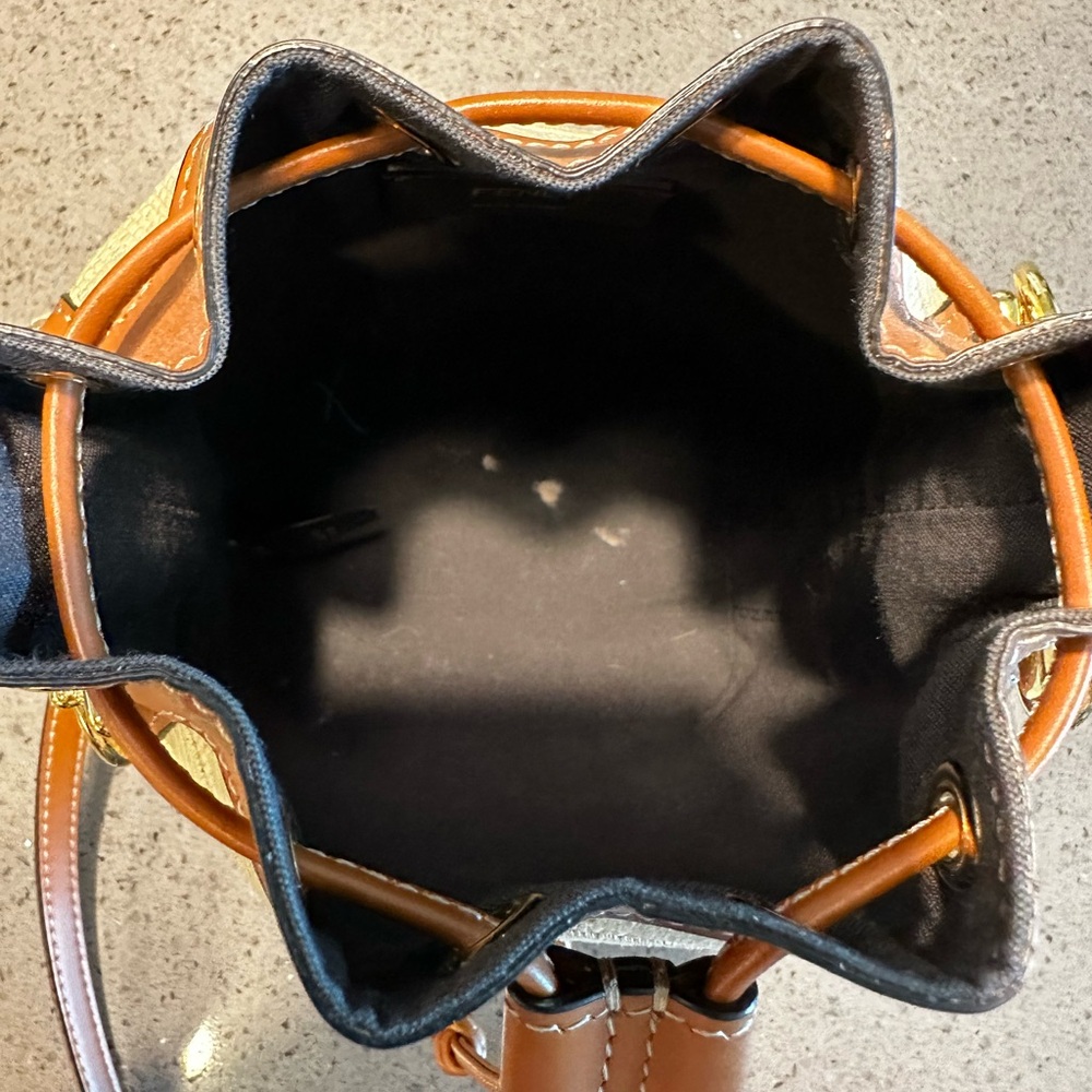 Fendi Mon Tresor Zucca Leather and Canvas Woven Bag - Picture 12 of 15
